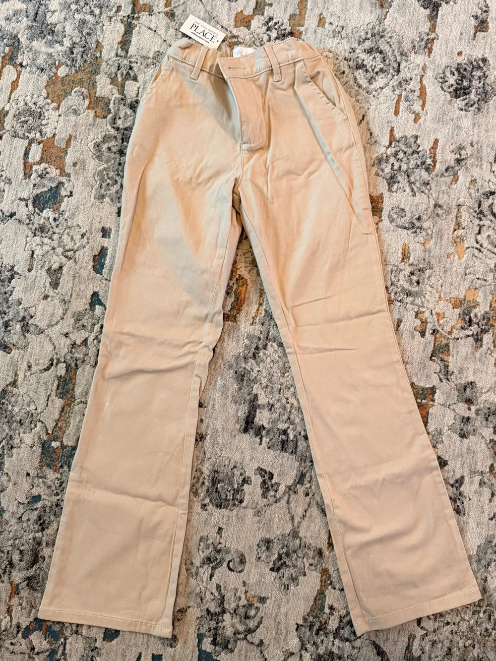 NWT Children’s Place Girls Uniform Adjustable Waist Bootcut Chino Pant
